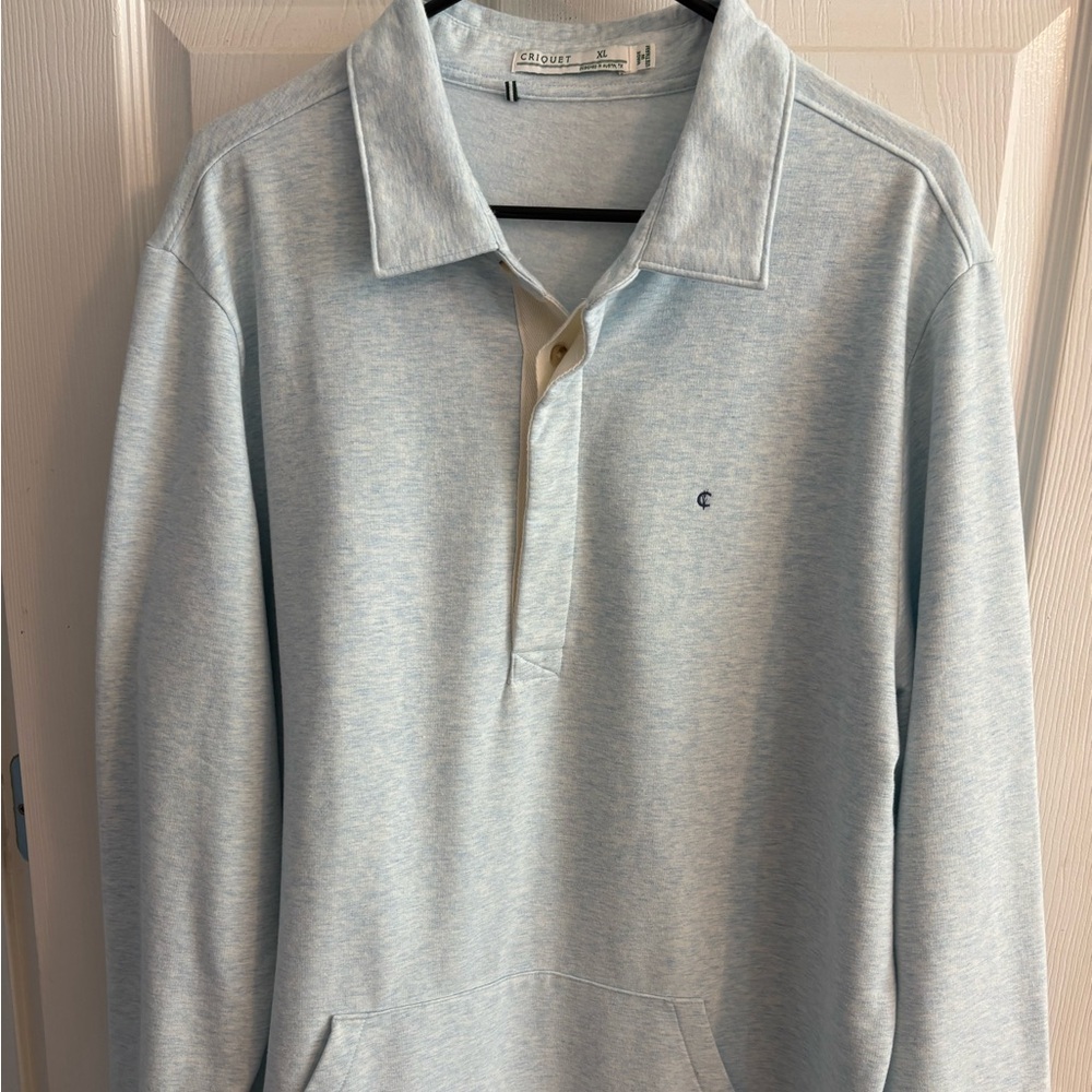 Criquet Heather Ice Polo Sweatshirt XL